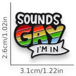 Kinky Pleasure - KPB011 - Badge / Pin - Sound Gay Im In - Model 01 - 2,6x3,1cm