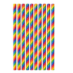Kinky Pleasure - T088 - Rainbow Colour Paper Straws - 10 Pieces - 200x5mm
