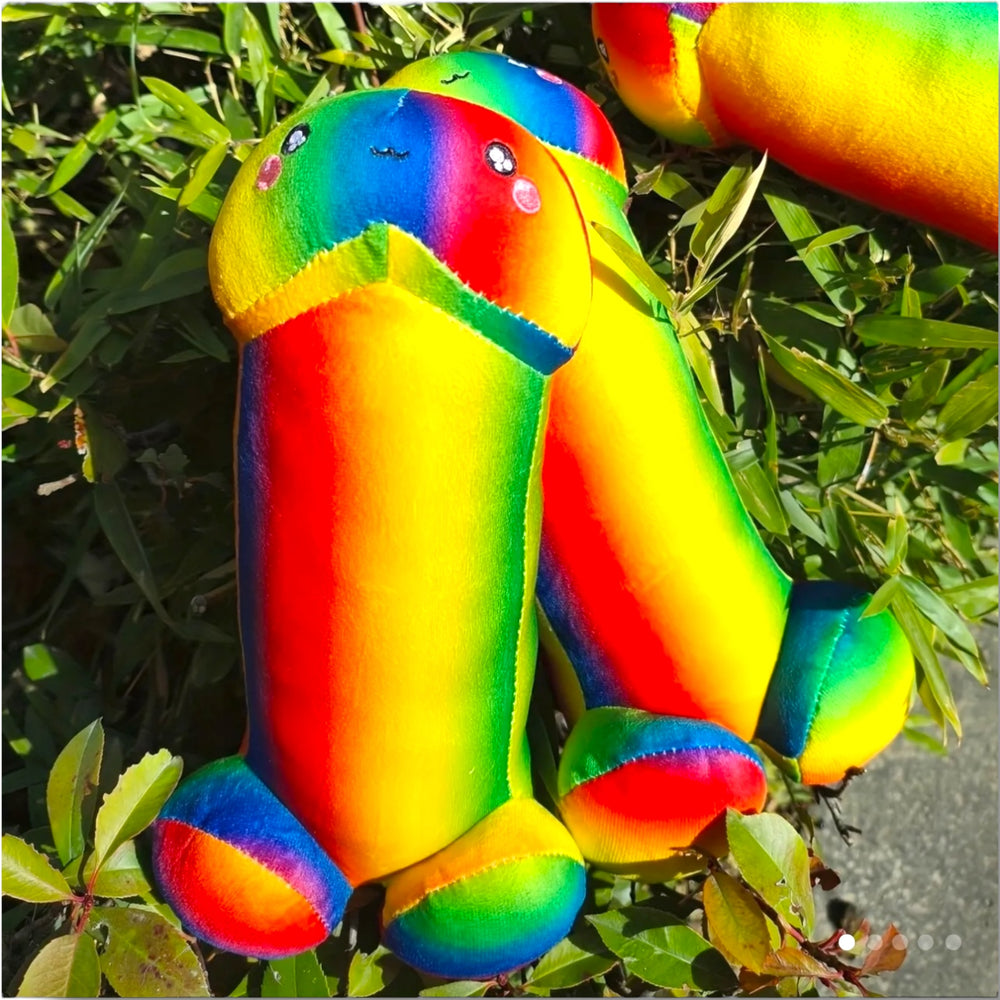 Kinky Pleasure - T224 - Plush Penis Rainbow Pride - 30cm