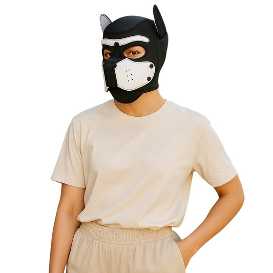 Kinky Pleasure - T220 - Pup Play - Dog Mask - White