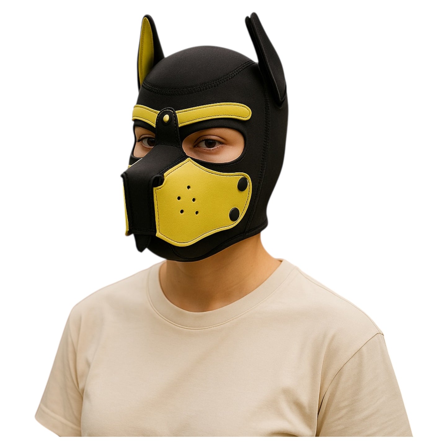 Kinky Pleasure - T219 - Puppy Play - Dog Mask - Yellow