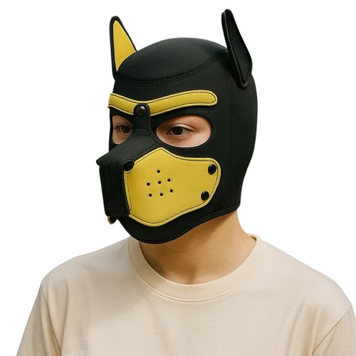 Kinky Pleasure - T219 - Puppy Play - Dog Mask - Yellow
