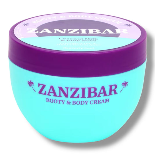 Thebeautydept - ZANZIBAR - Booty & Body Cream – Coconut Milk & Pink Rose – Coconut Oil & Hyaluronic Acid – 240ml