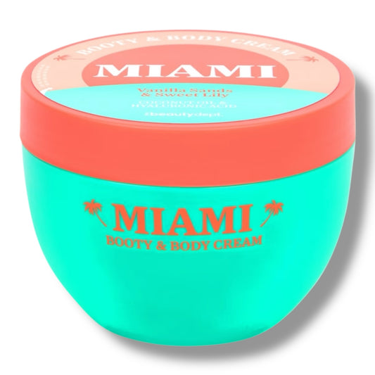 Thebeautydept - MIAMI - Booty & Body Cream – Vanilla Sands & Sweet Lily – Coconut Oil & Hyaluronic Acid – 240ml