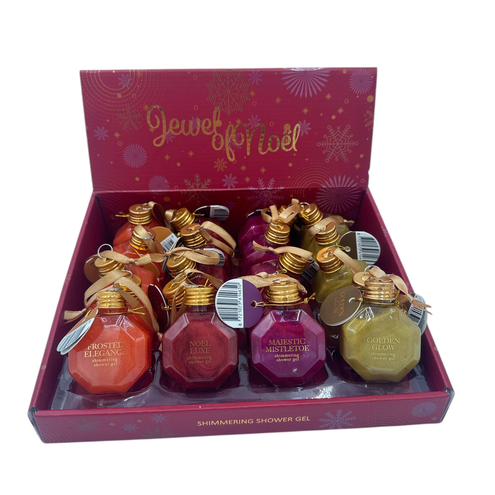 Kinky Pleasure - AC198 - Shimmering Shower Gel – 4 Models – Christmas Ornament Display – 20 Pieces