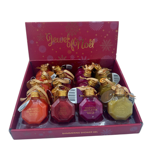Kinky Pleasure - AC198 - Shimmering Shower Gel – 4 Models – Christmas Ornament Display – 20 Pieces