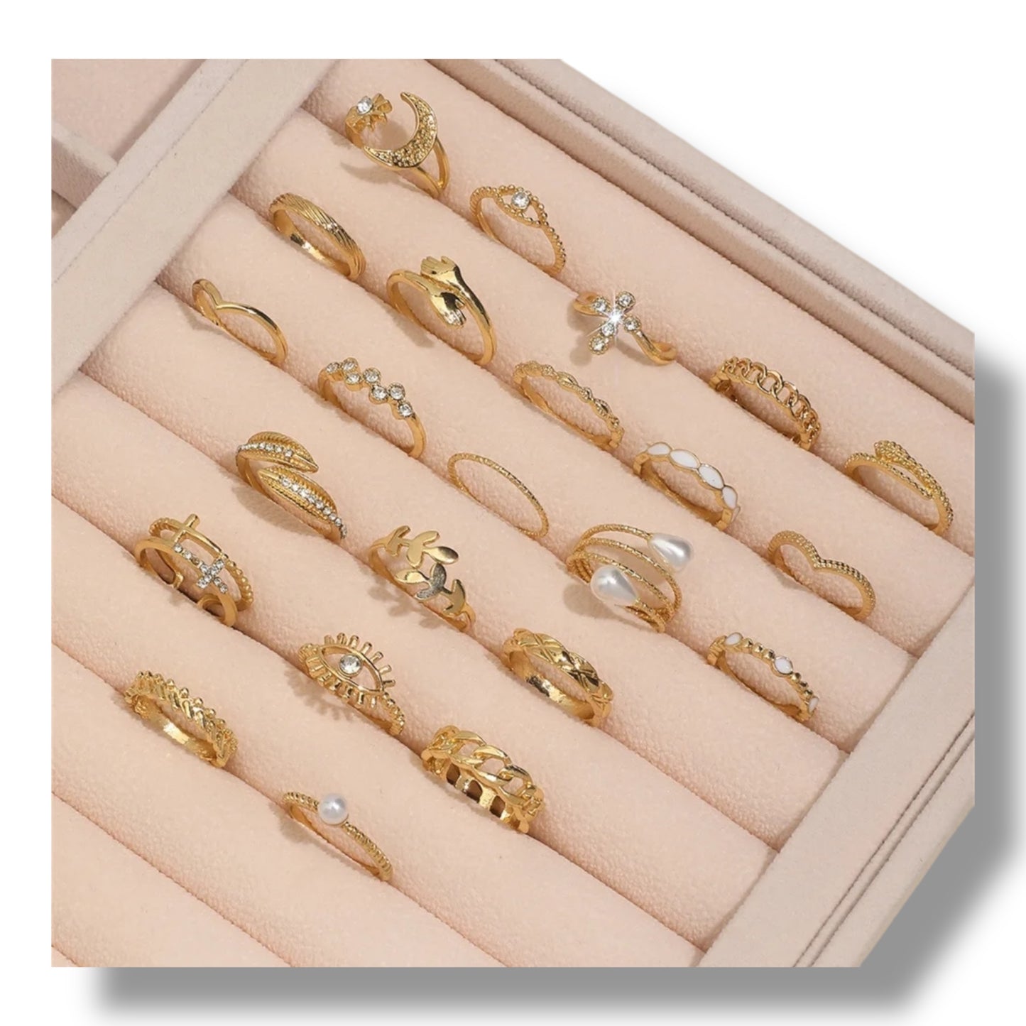 Kinky Pleasure - AX113 - Ring Set 23 Rings In Gold Or Silver - In Display Box