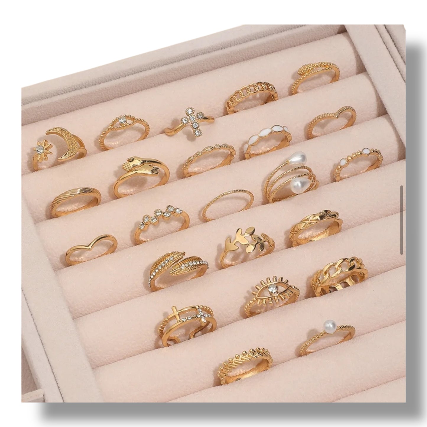 Kinky Pleasure - AX113 - Ring Set 23 Rings In Gold Or Silver - In Display Box