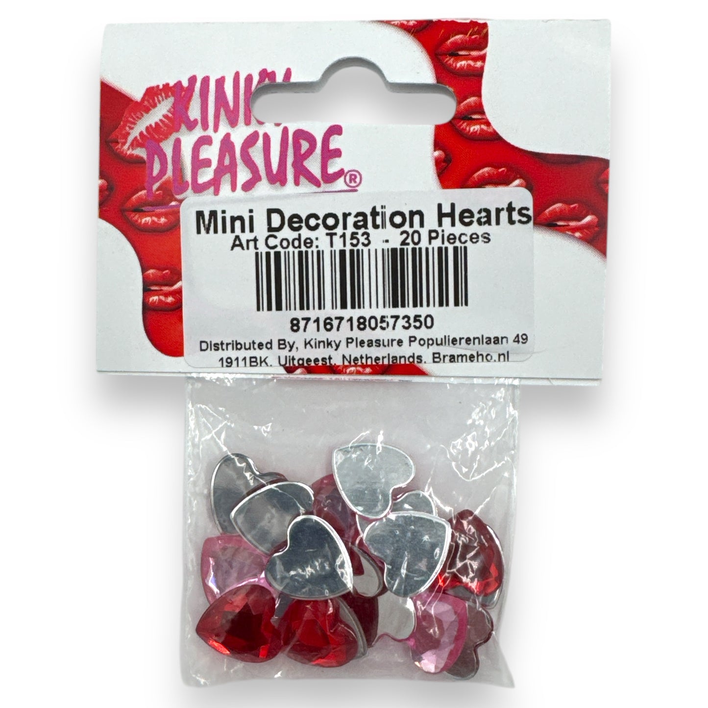 Kinky Pleasure - T153 - Mini Decorative Hearts 20 Pieces Pink & Red