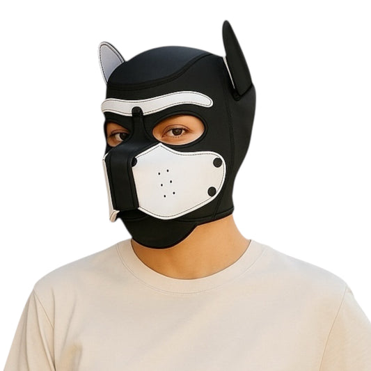 Kinky Pleasure - T220 - Pup Play - Dog Mask - White