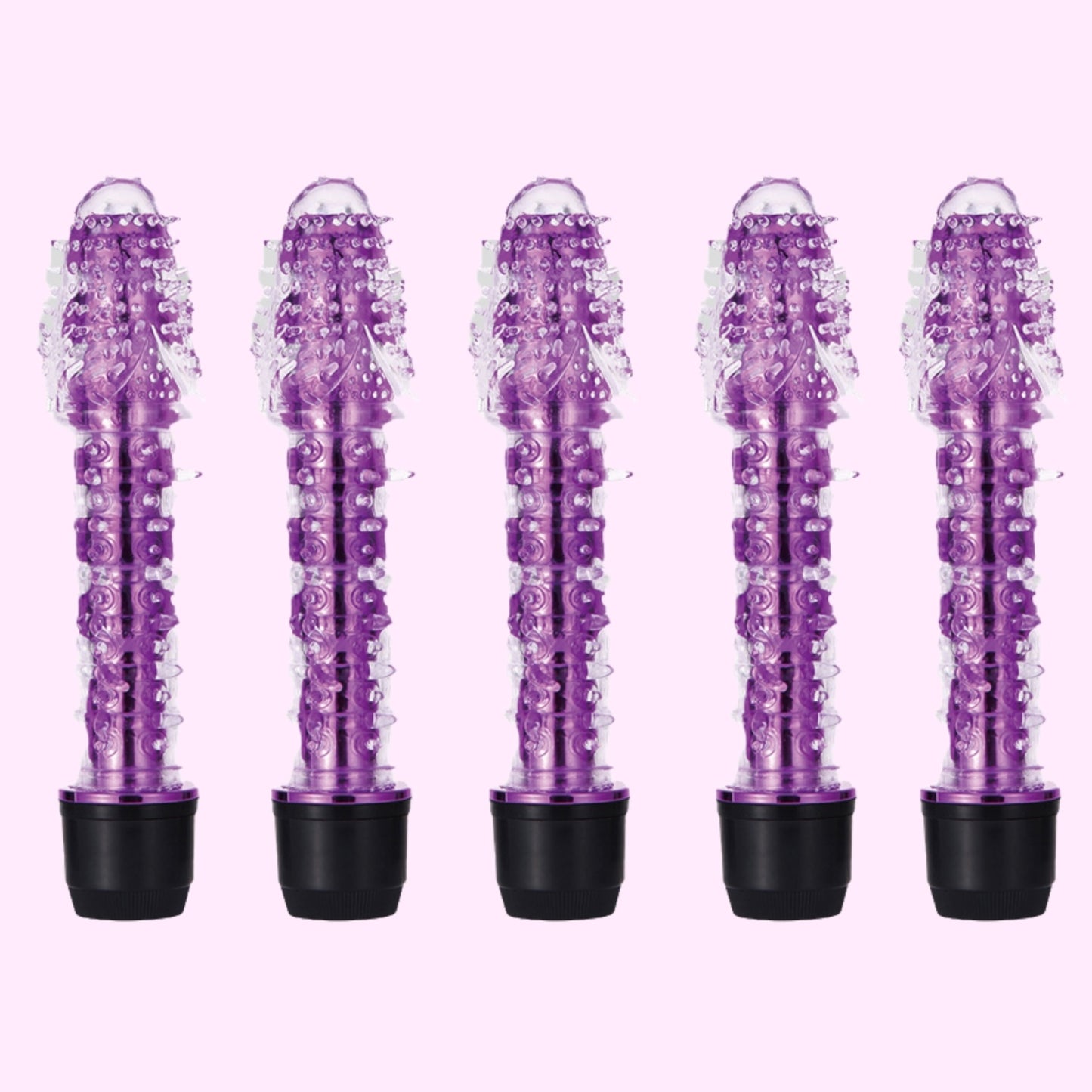 Weekdeal - Power Escorts - BR76 - Drill King - Studded Vibrator - 5x purple 5x black - Bundle of 10 for €20,-