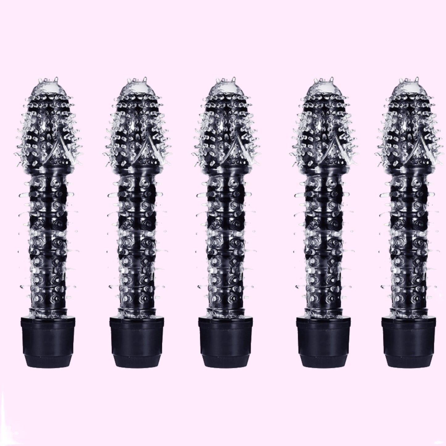 Weekdeal - Power Escorts - BR76 - Drill King - Studded Vibrator - 5x purple 5x black - Bundle of 10 for €20,-