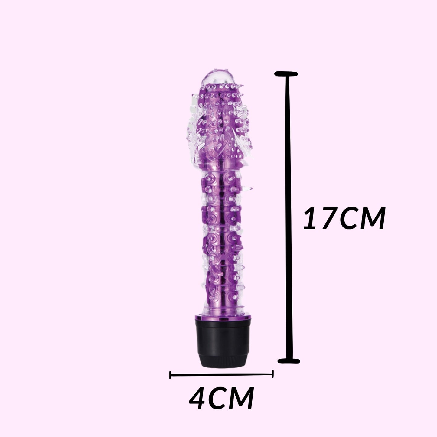 Weekdeal - Power Escorts - BR76 - Drill King - Studded Vibrator - 5x purple 5x black - Bundle of 10 for €20,-