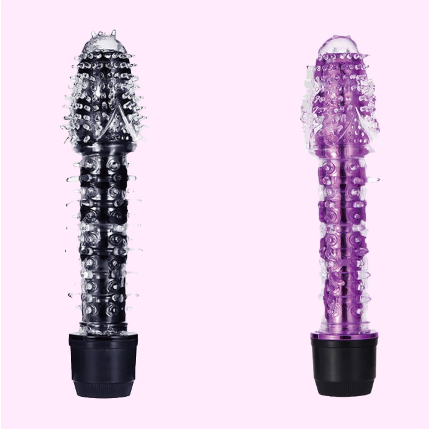 Weekdeal - Power Escorts - BR76 - Drill King - Studded Vibrator - 5x purple 5x black - Bundle of 10 for €20,-