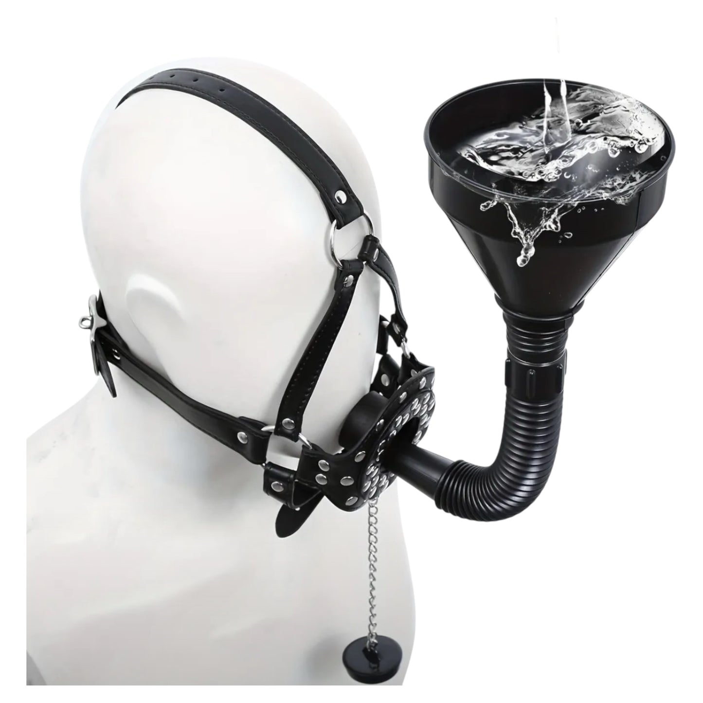 Kinky Pleasure - T160 - Extreme BDSM Drink Mask - Elegant Cosplay & Sensual Accessory