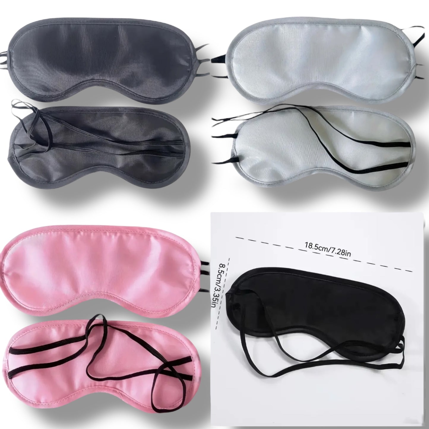 Kinky Pleasure - T164 - Sleeping Mask - Black, Gray, Pink