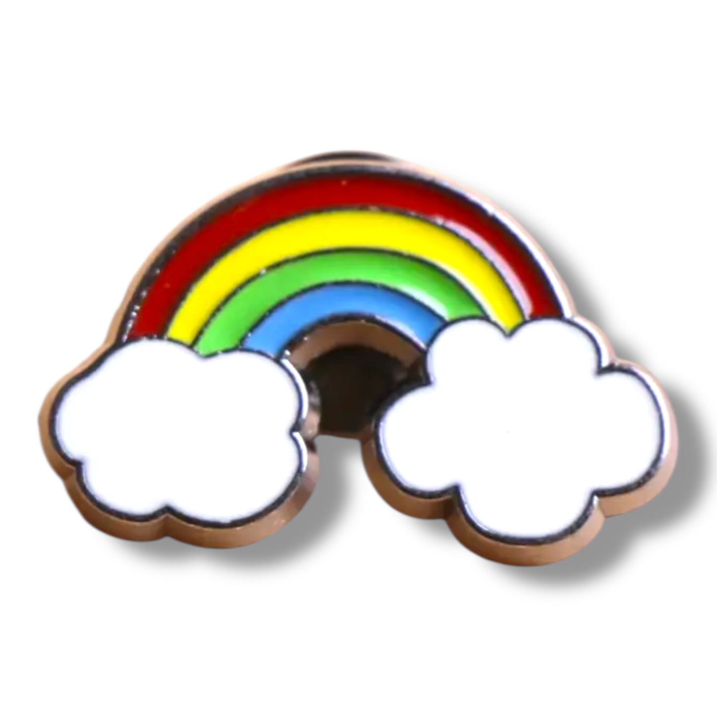 Kinky Pleasure - KPB003 - Badge / Pin - Rainbow Clouds - 1,5x2,5cm