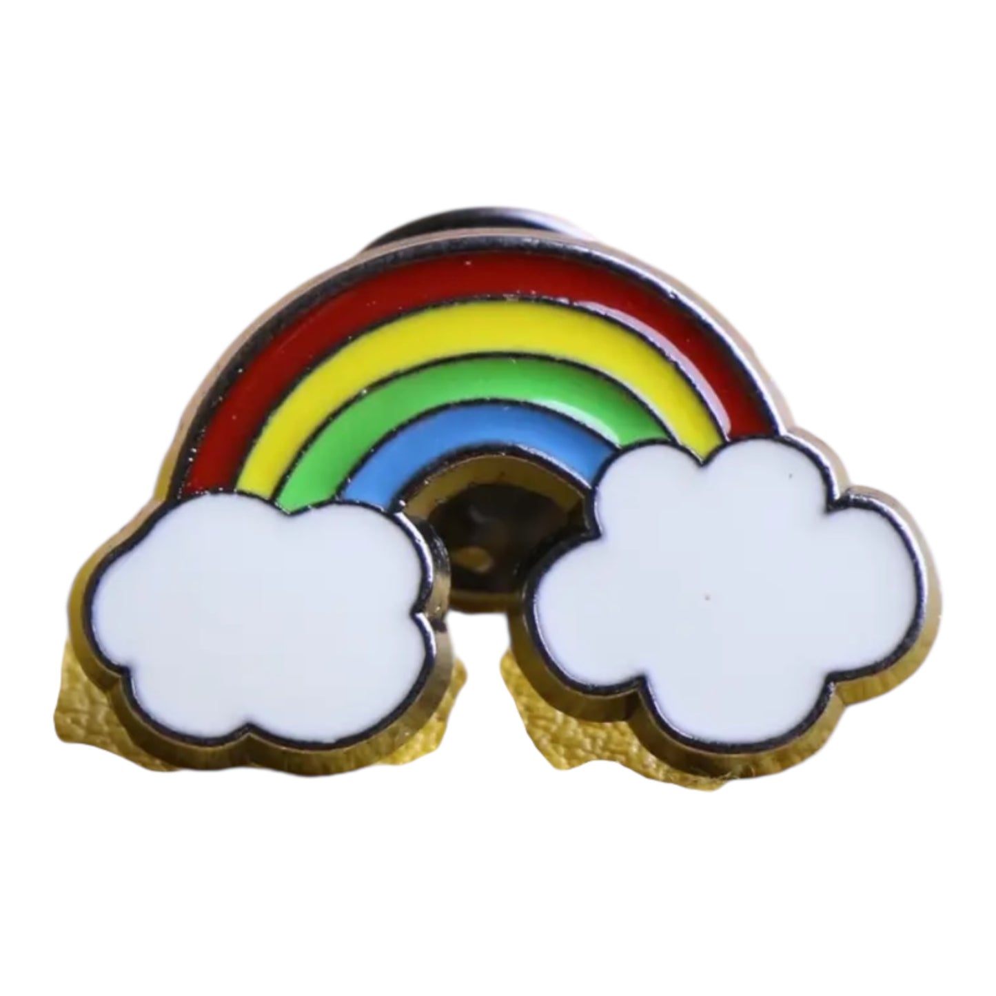 Kinky Pleasure - KPB003 - Badge / Pin - Rainbow Clouds - 1,5x2,5cm