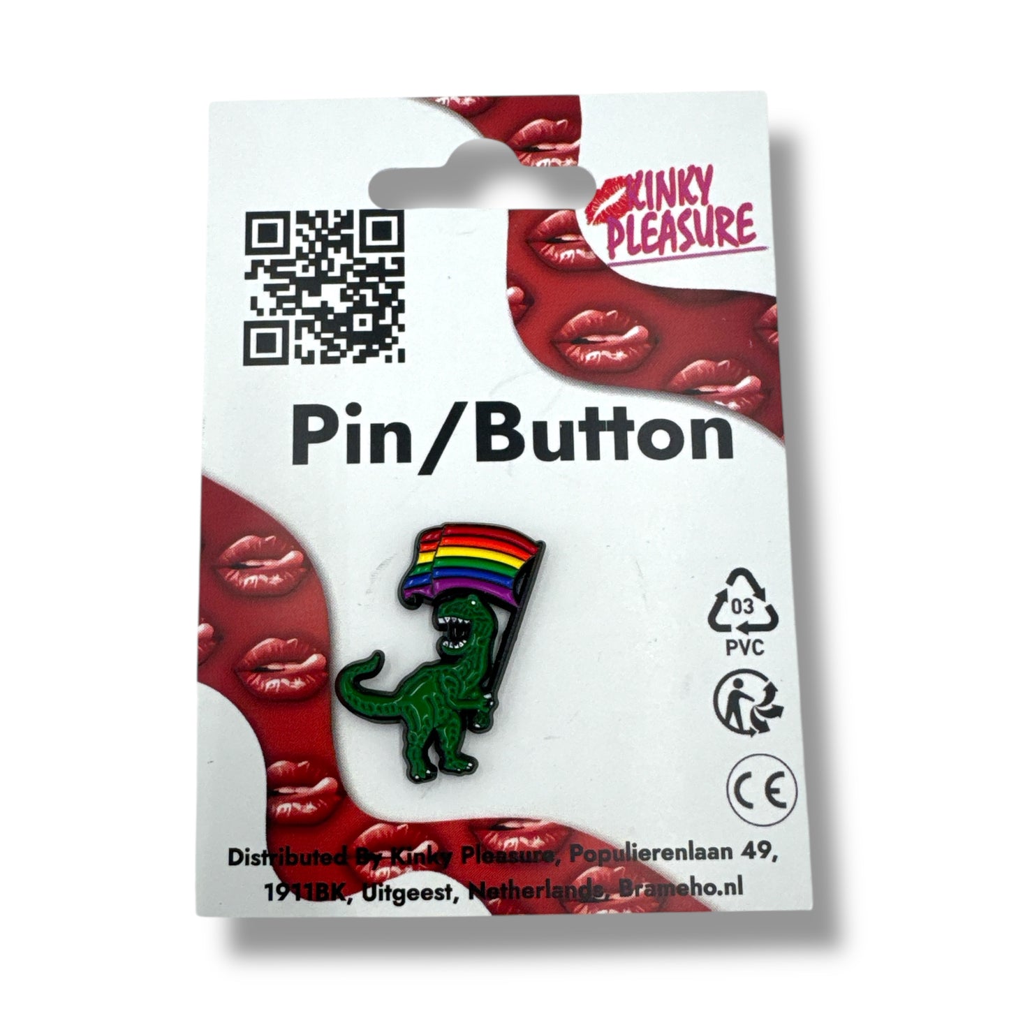 Kinky Pleasure - KPB002 - Badge / Pin - DINO - 3.3x2.5cm