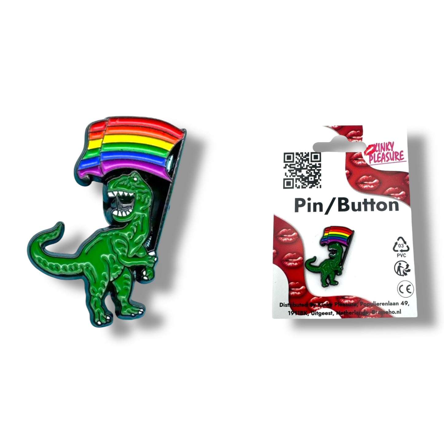 Kinky Pleasure - KPB002 - Badge / Pin - DINO - 3.3x2.5cm