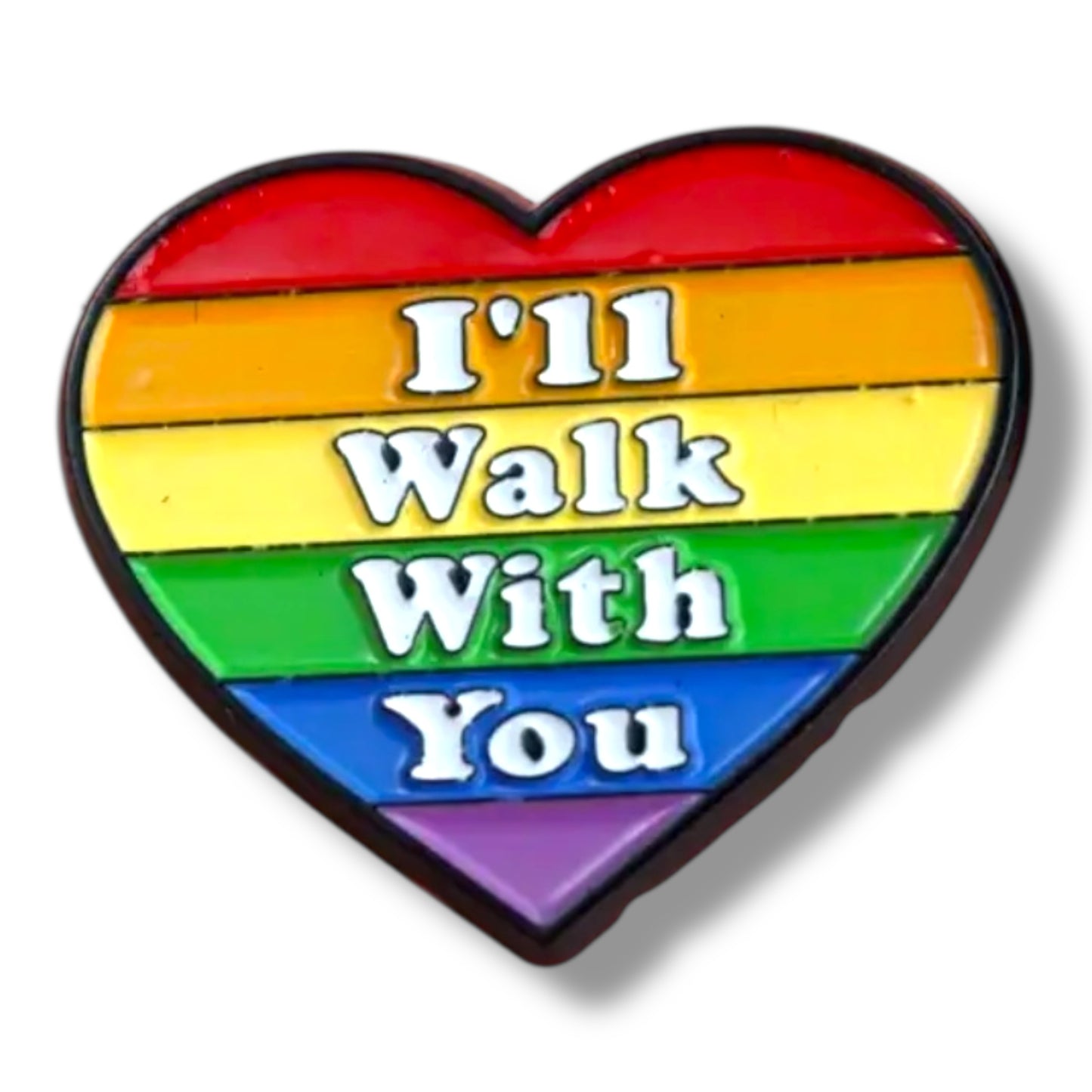 Kinky Pleasure - KPB016 - Badge / Pin - Heart I Walk With You - 2,5x3cm