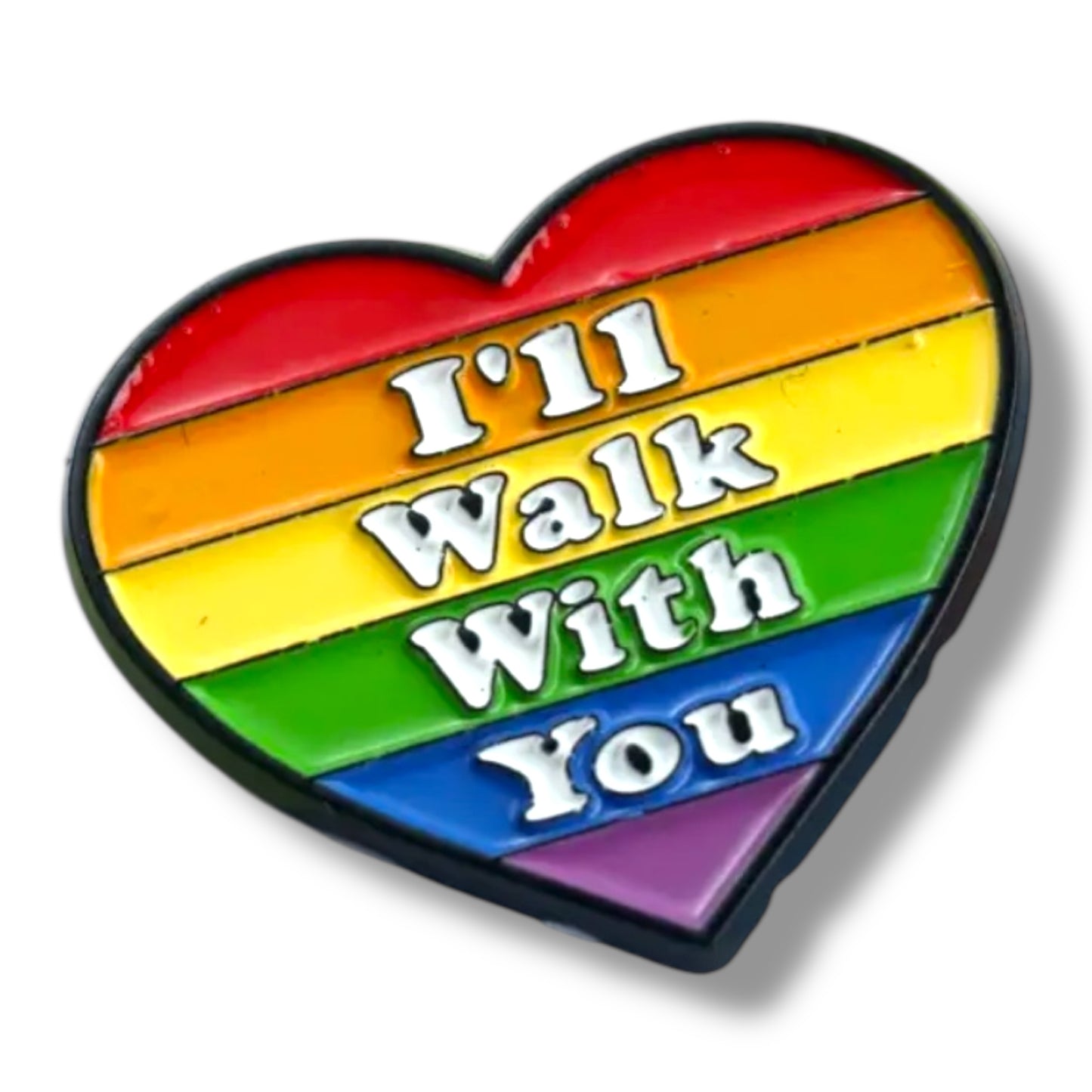 Kinky Pleasure - KPB016 - Badge / Pin - Heart I Walk With You - 2,5x3cm