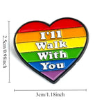Kinky Pleasure - KPB016 - Badge / Pin - Heart I Walk With You - 2,5x3cm