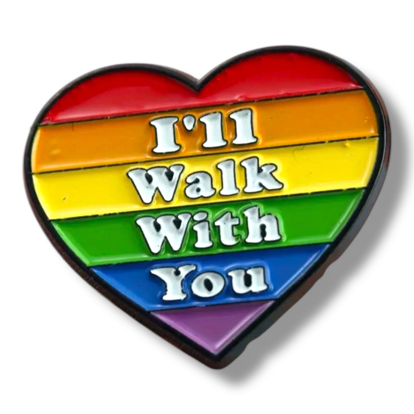 Kinky Pleasure - KPB016 - Badge / Pin - Heart I Walk With You - 2,5x3cm