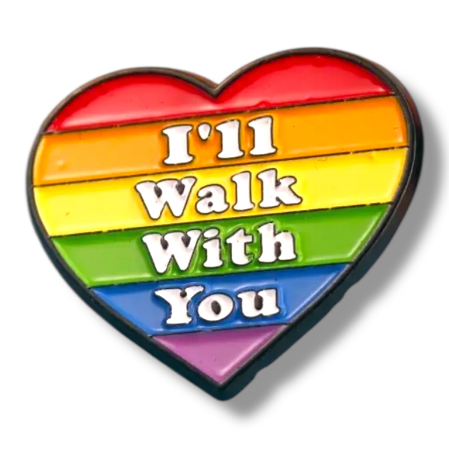 Kinky Pleasure - KPB016 - Badge / Pin - Heart I Walk With You - 2,5x3cm