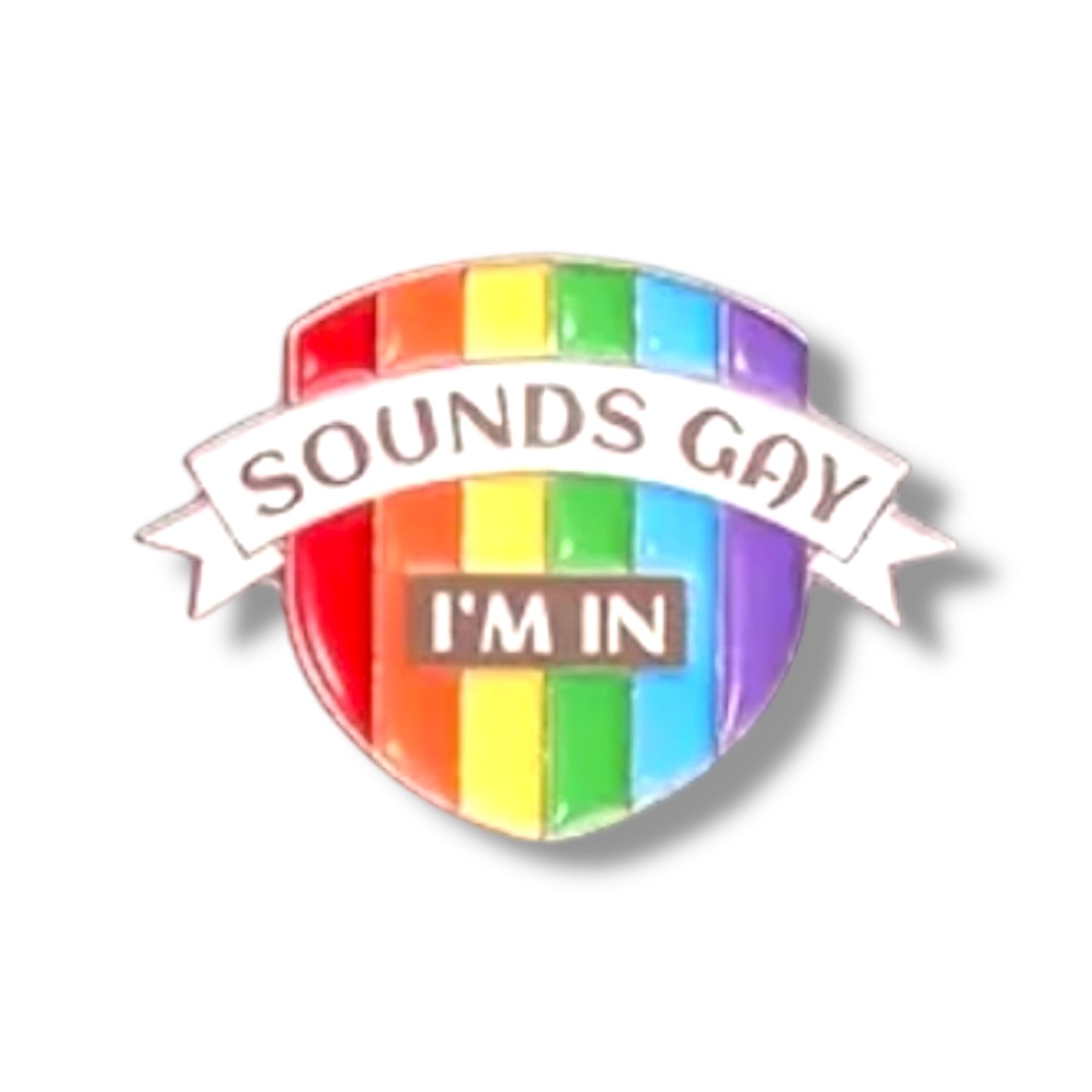 Kinky Pleasure - KPB012 - Badge / Pin - Sound Gay Im In - Model 02 - 2,3x3,3cm