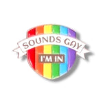 Kinky Pleasure - KPB012 - Badge / Pin - Sound Gay Im In - Model 02 - 2,3x3,3cm