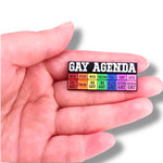 Kinky Pleasure - KPB017 - Badge / Pin - Gay Agenda - 1,5x4cm
