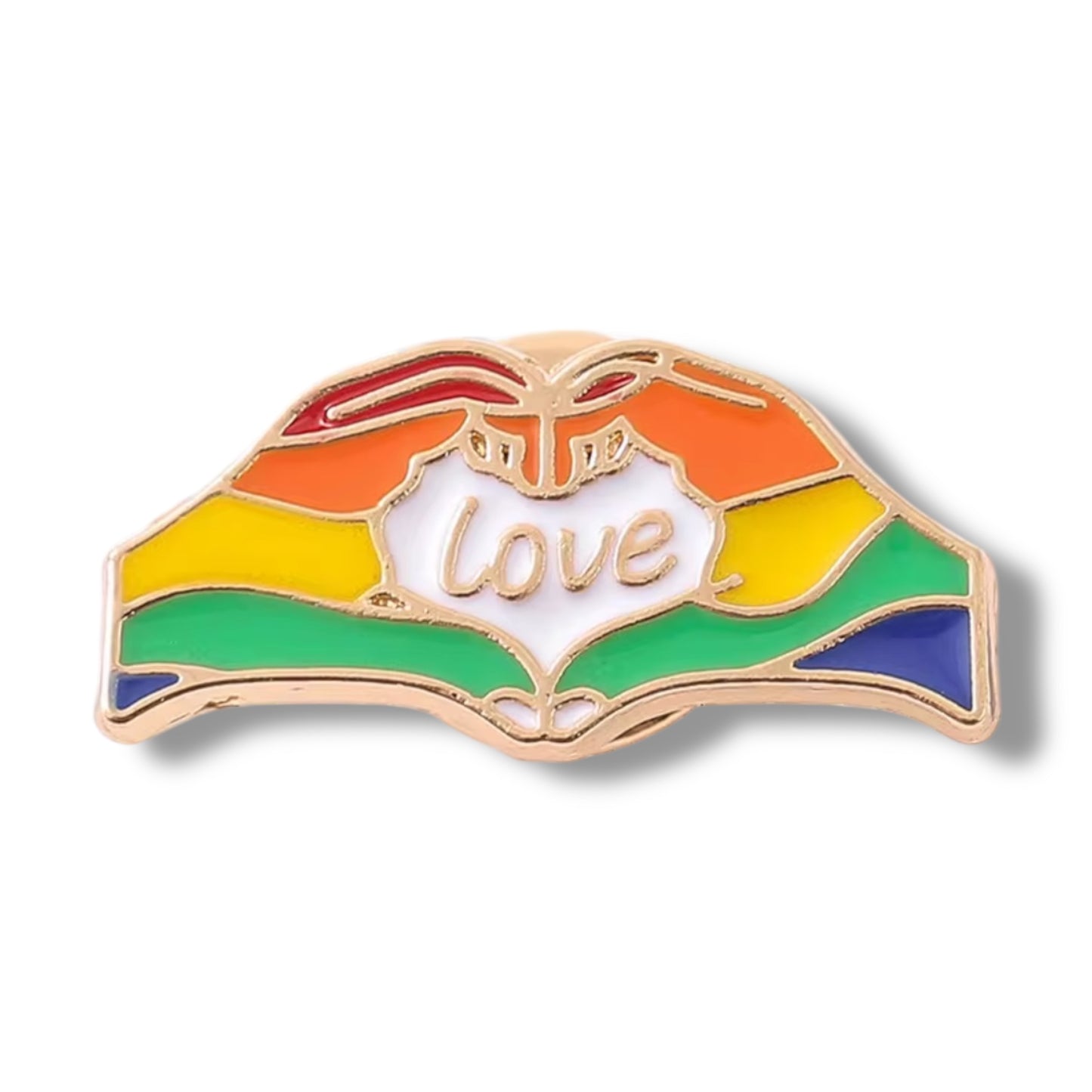 Kinky Pleasure - KPB021 - Badge / Pin - Hands Love - Gold