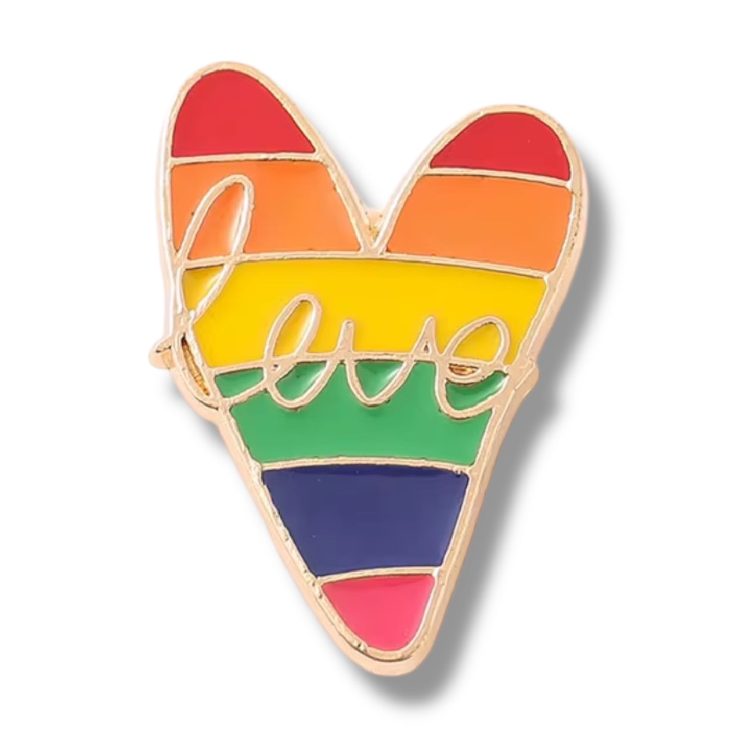 Kinky Pleasure - KPB023 - Badge / Pin - Heart Love - Gold
