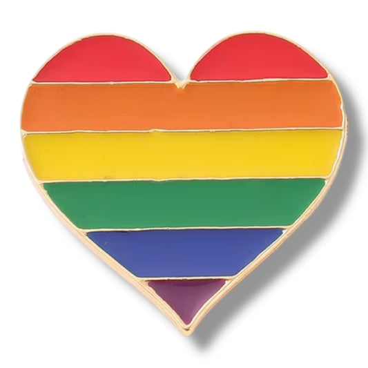 Kinky Pleasure - KPB029 - Badge / Pin - Heart Model 01 - Gold