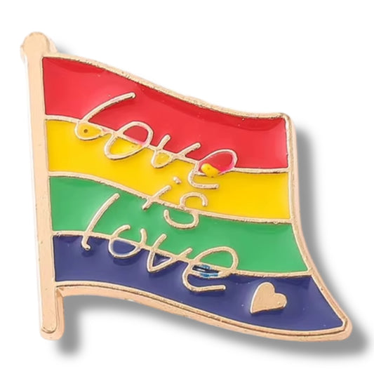 Kinky Pleasure - KPB032 - Badge / Pin - Flag Love Is Love