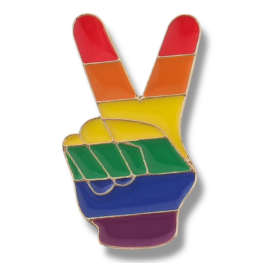 Kinky Pleasure - KPB033 - Badge / Pin - Hands Peace - 3,3x2,0cm