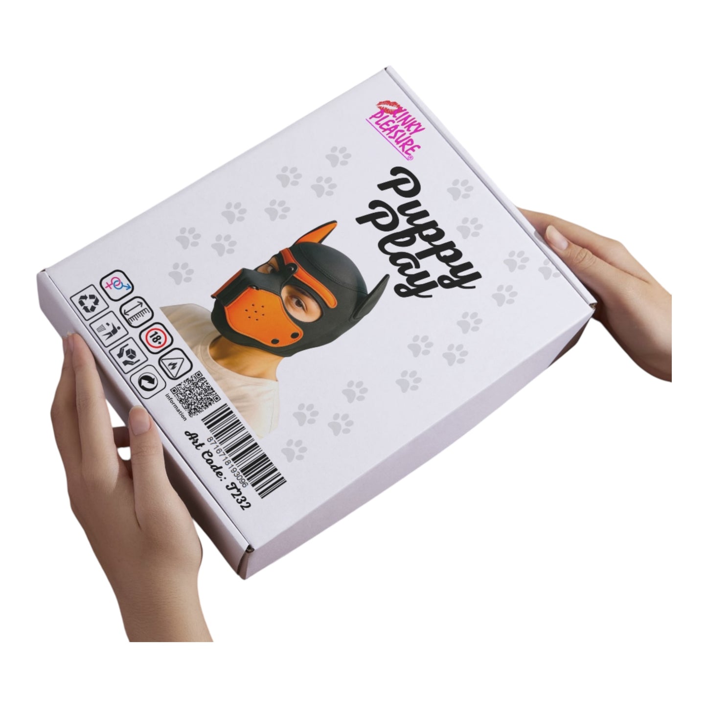Kinky Pleasure - T232 - Puppy Play - Dog Mask - Orange