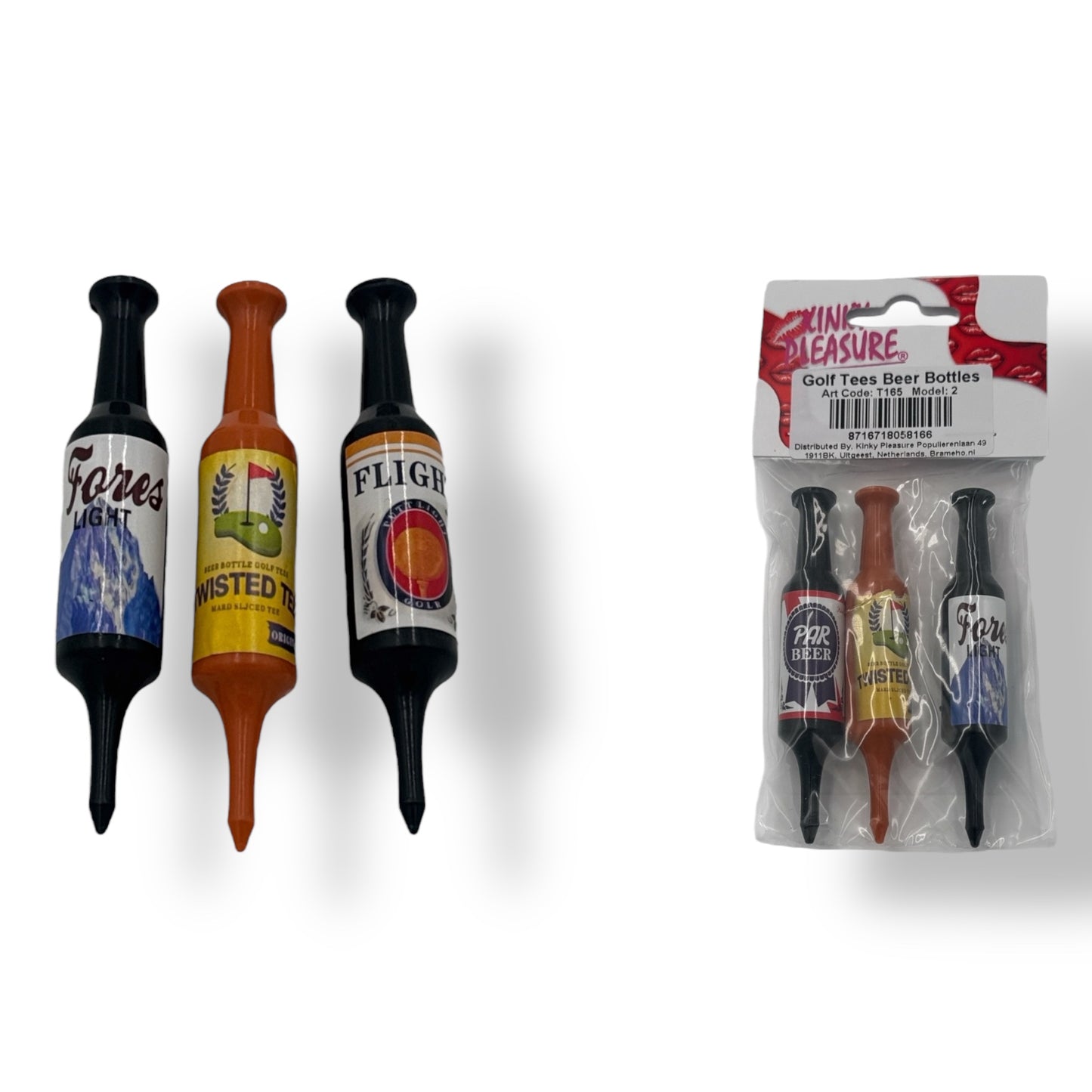 Kinky Pleasure - T165 - Golf Tees Beer 3 Pieces - 2 Models