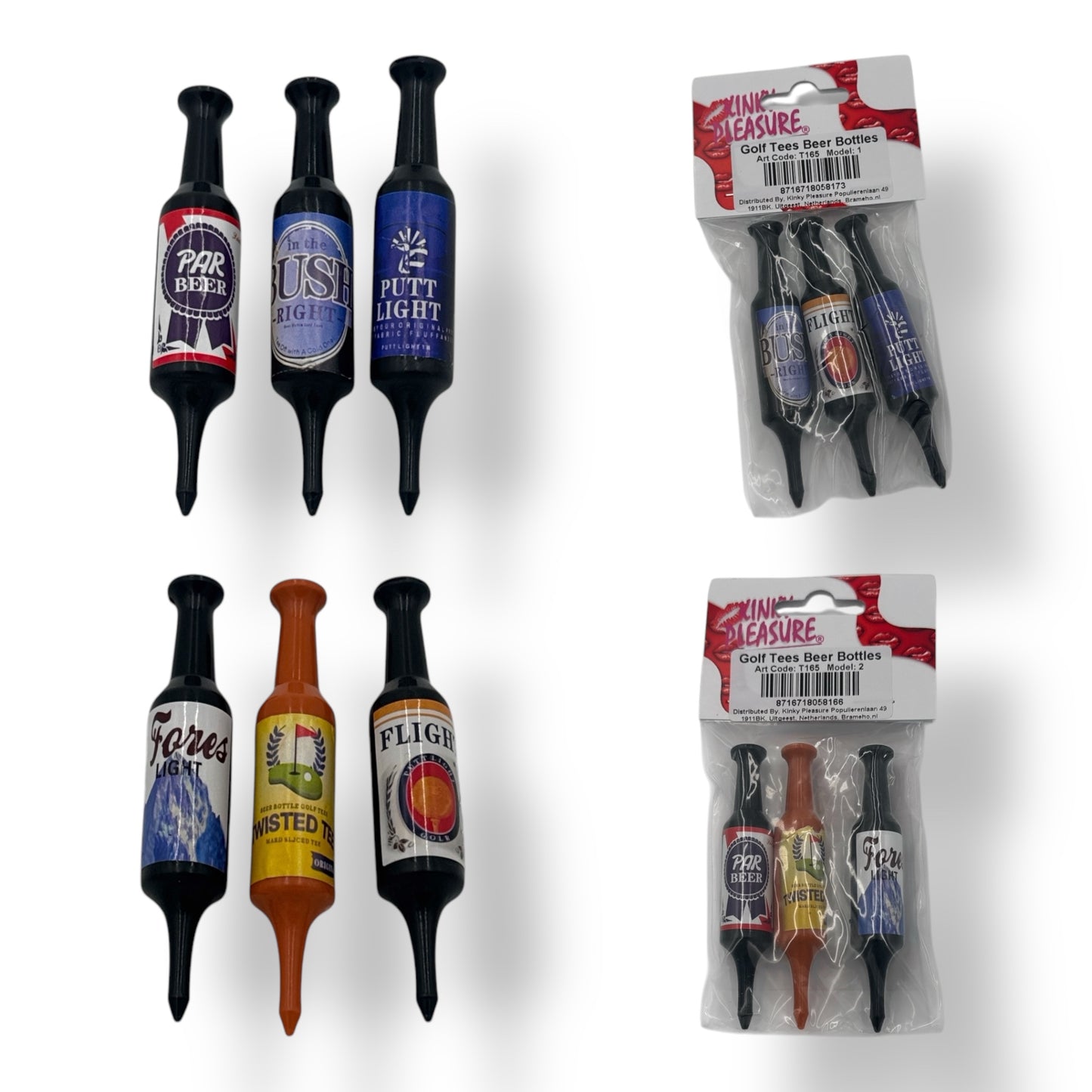 Kinky Pleasure - T165 - Golf Tees Beer 3 Pieces - 2 Models