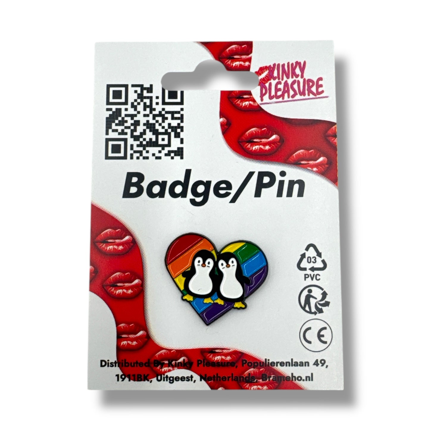 Kinky Pleasure - KPB018 - Badge / Pin - Pinquin - 2,59x3,02cm