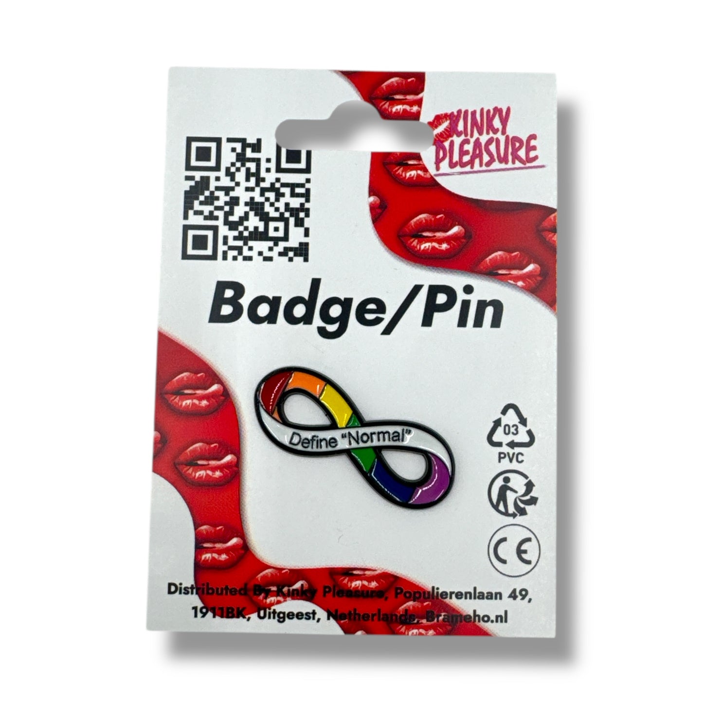 Kinky Pleasure - KPB019 - Badge / Pin - Define Normal - 4,5x2,0cm