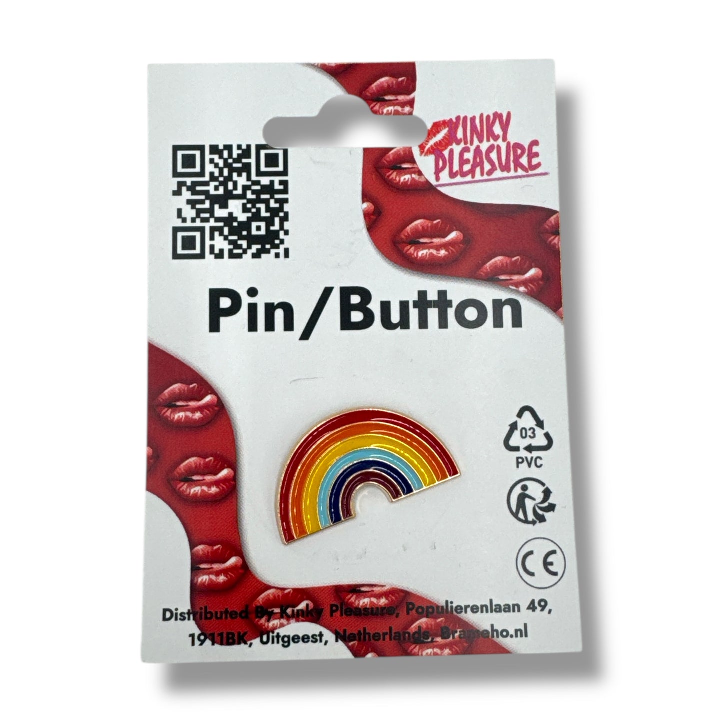 Kinky Pleasure - KPB004 - Badge / Pin - Rainbow - Model 1