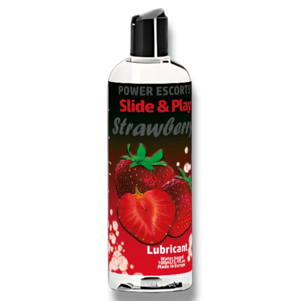 Power Escorts - DR06 - Strawberry Lubricant – Slide & Play – Waterbased – 100ml