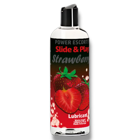 Power Escorts - DR06 - Strawberry Lubricant – Slide & Play – Waterbased – 100ml
