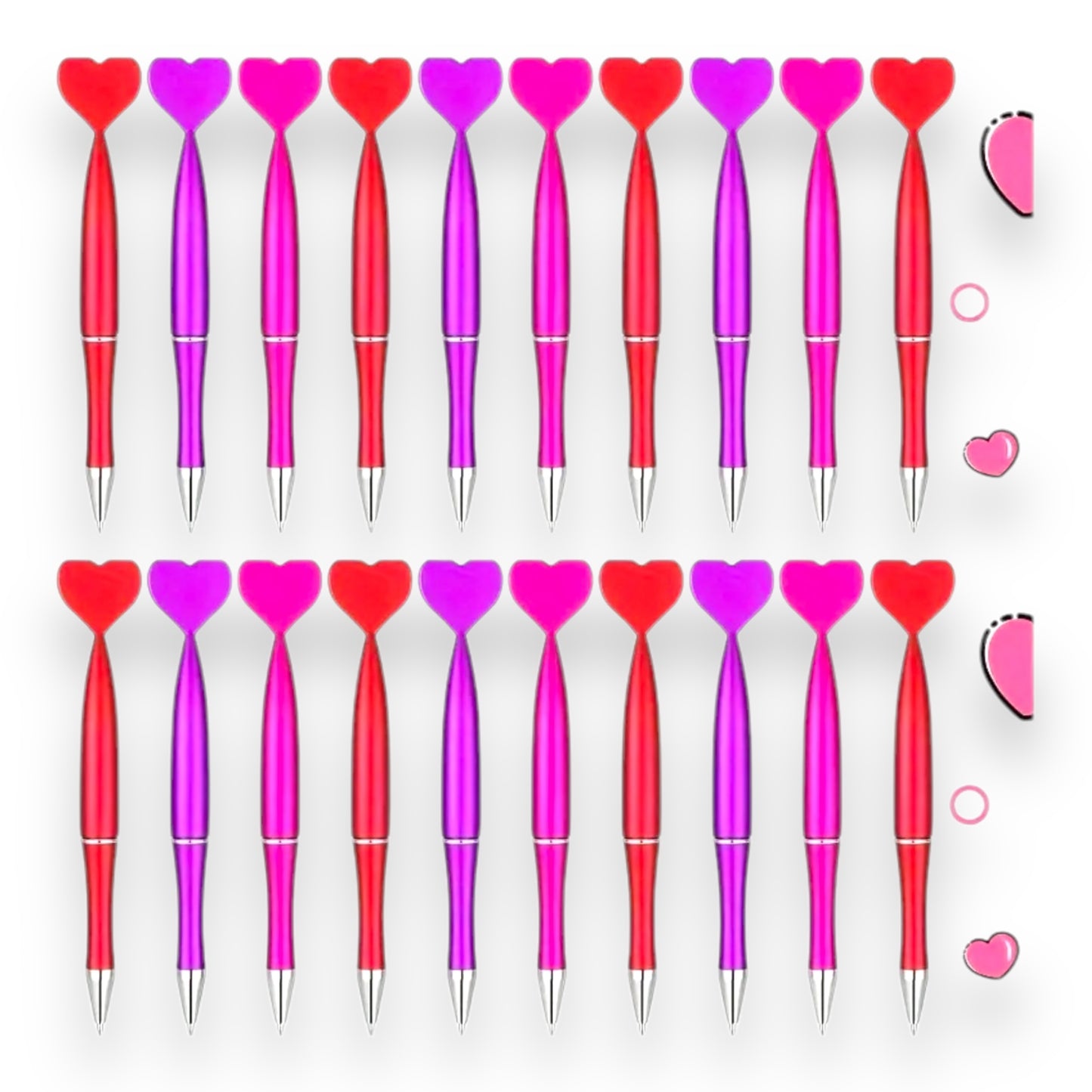 Kinky Pleasure - T138 - Heart Ballpoint Pens - Ca. 14cm - 3 Pieces