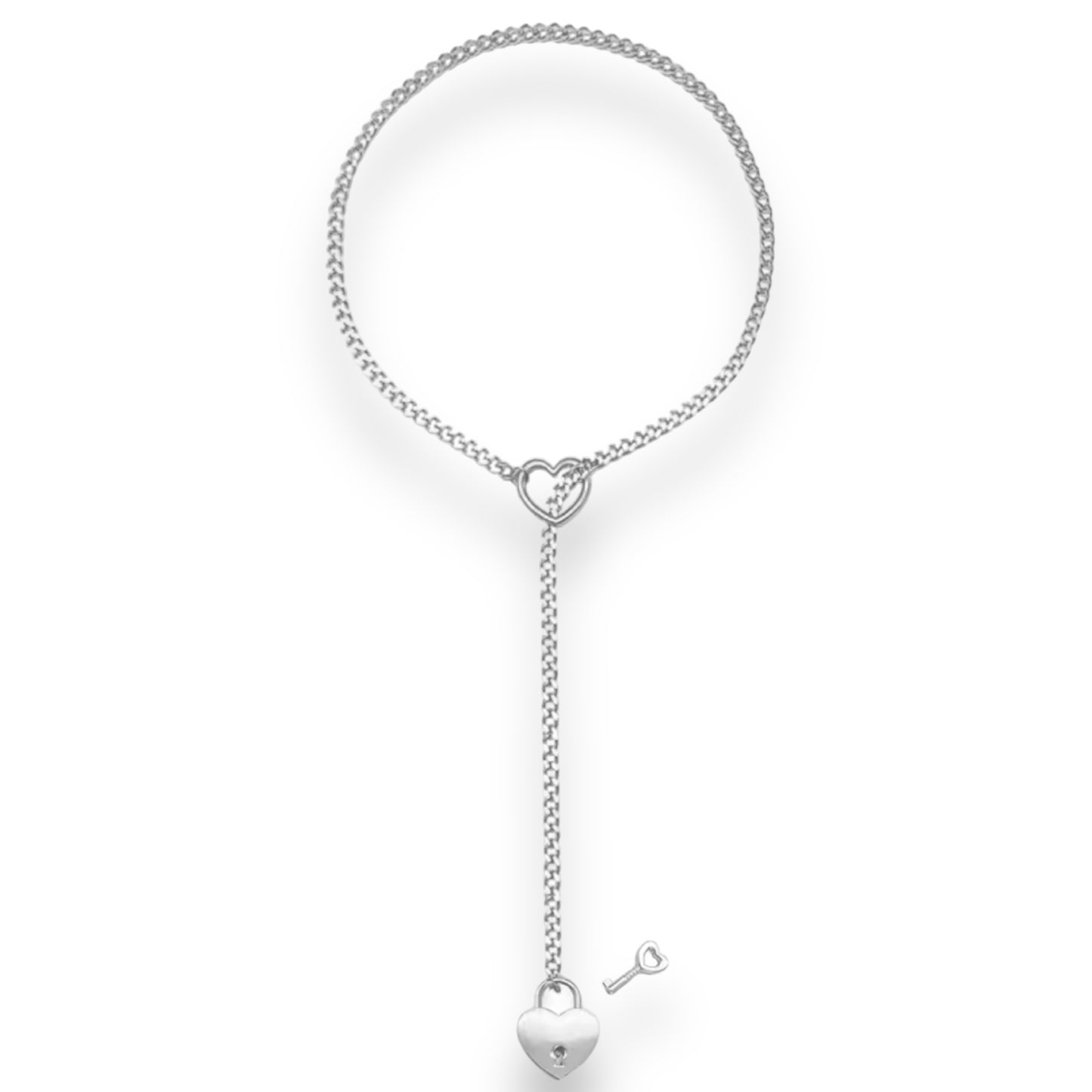 Kinky Pleasure - AX101 - Luxury Choker - Silver - 65cm