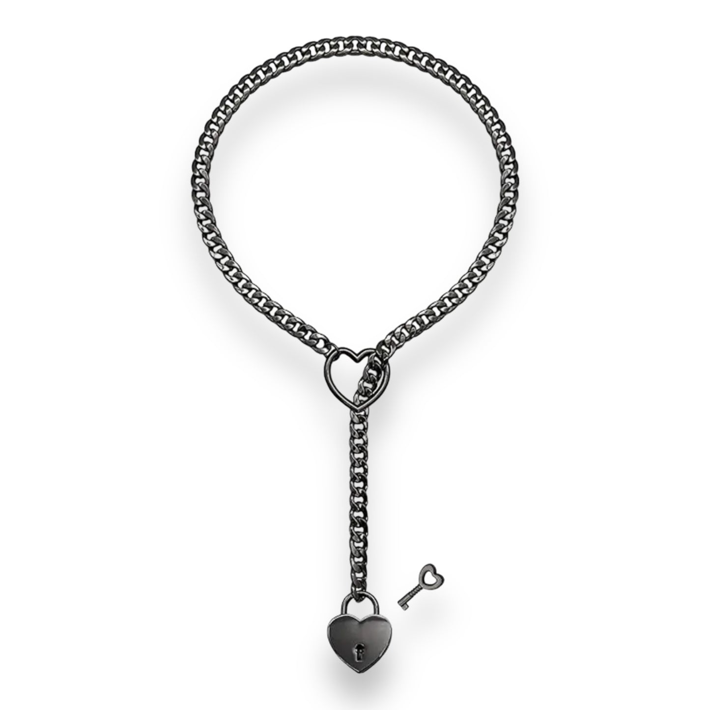 Kinky Pleasure - AX101 - Luxury Choker - Silver - 65cm