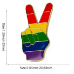 Kinky Pleasure - KPB033 - Badge / Pin - Hands Peace - 3,3x2,0cm