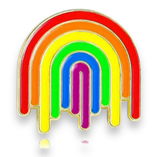 Kinky Pleasure - KPB048 - Badge / Pin - Dripping Rainbow